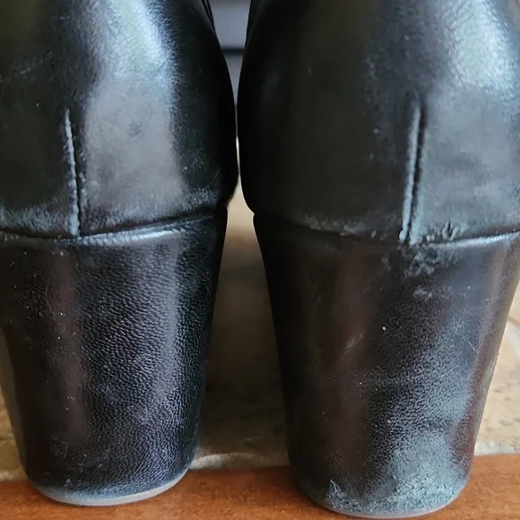 Black Wedge Sandals Womans Size 8 - Picture 5 of 10